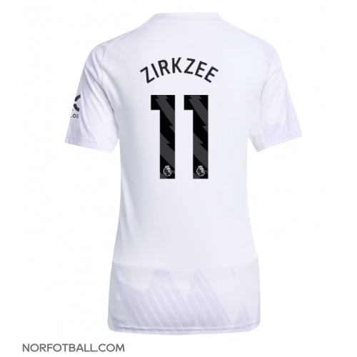 Billige Fotballdrakt Manchester United Joshua Zirkzee #11 Replika Bortedrakt Dame 2025-26 Kortermet Billige Fotballdrakt Manchester United Joshua Zirkzee #11 Replika Bortedrakt Dame 2025-26 Kortermet